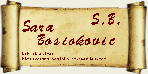 Sara Bosioković vizit kartica